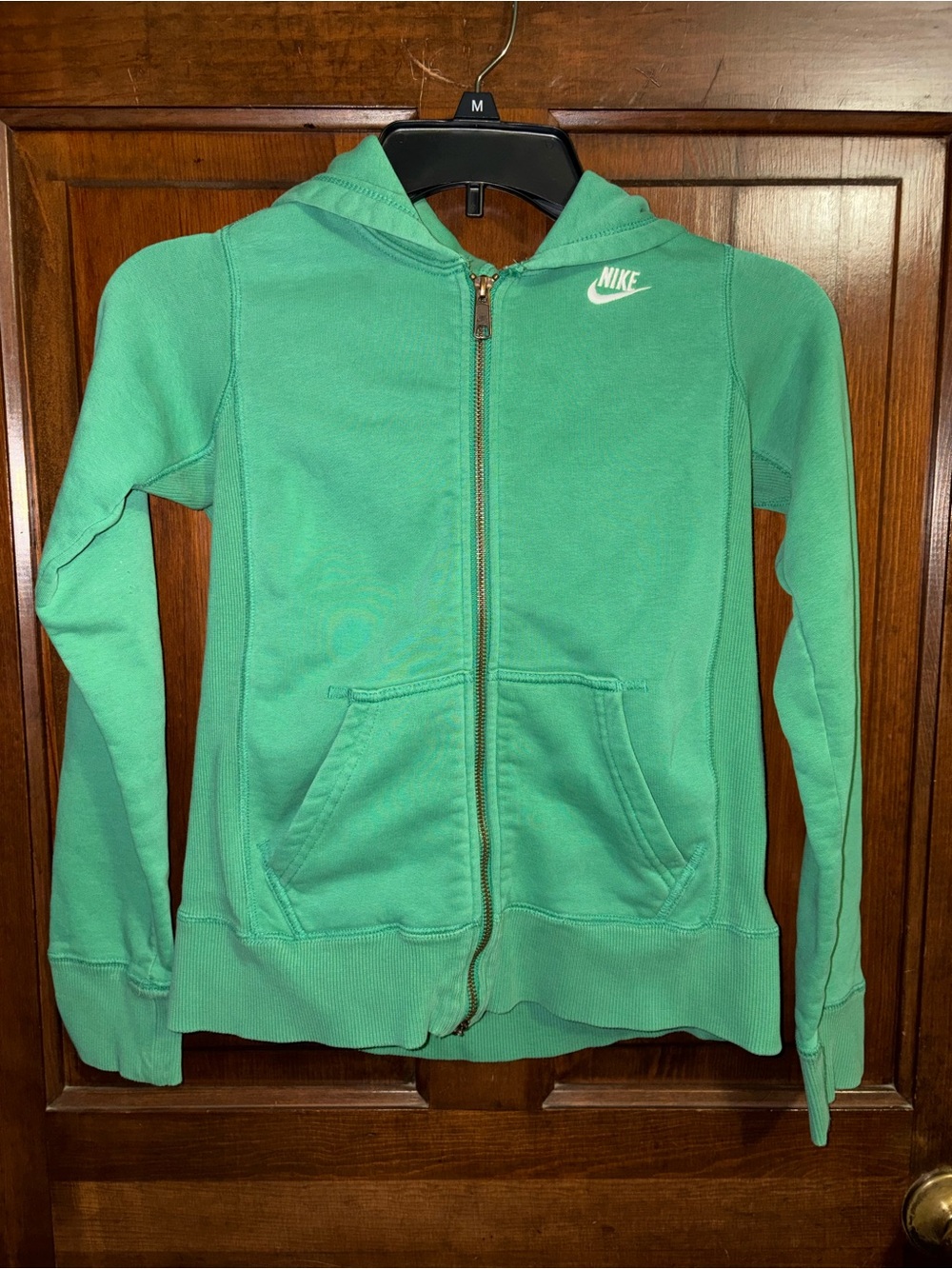 Nike Green Kids Full-Zip Hoodie with Hood